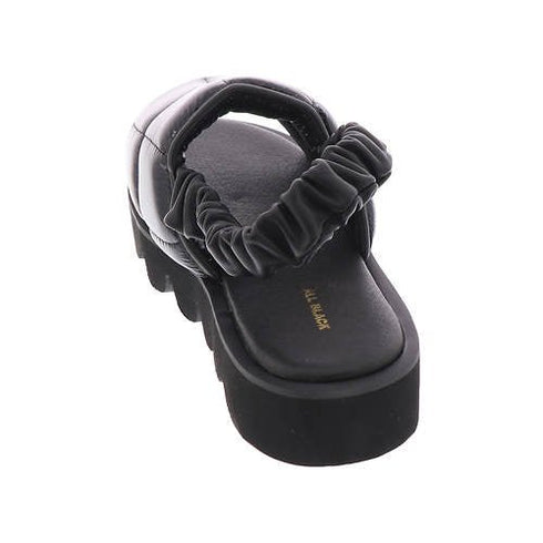 Puffy Round Lugg - All Black - Black